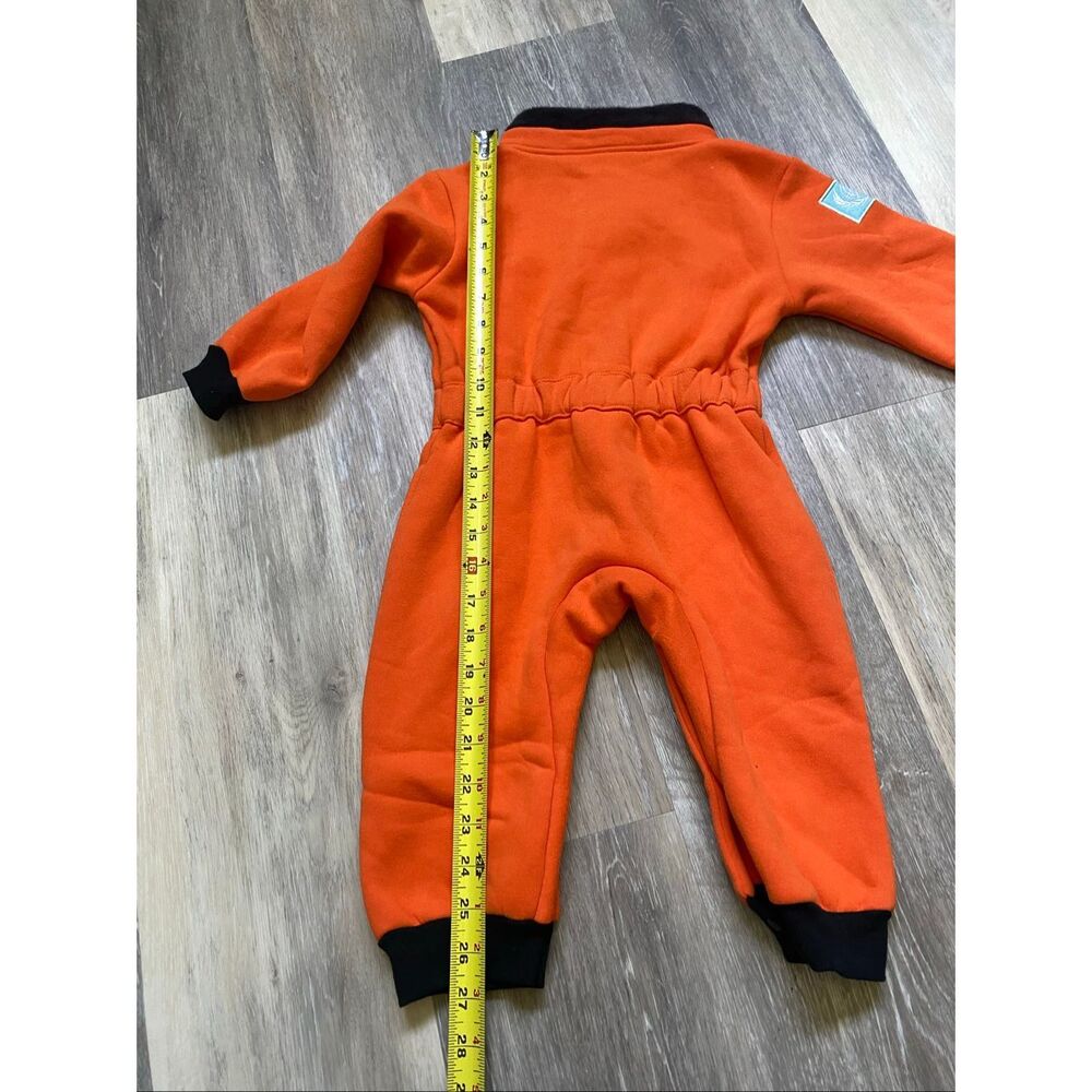 Toddler Astronaut Space Costume Jumpsuit Orange Snap Front Size 2T/3T - Picture 3 of 7